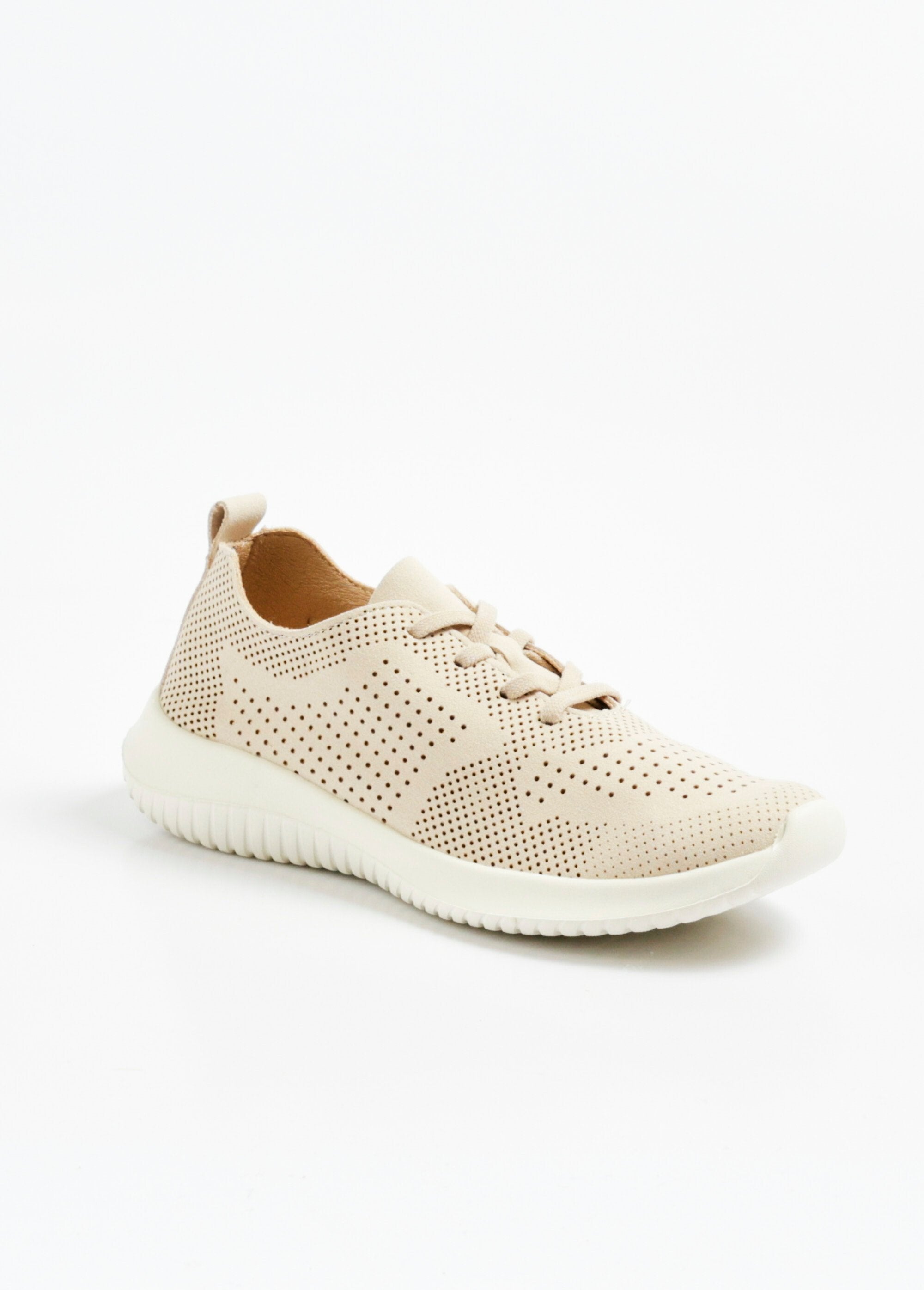 Perforated_suede-look_sneakers_with_laces_Beige_FA1_slim