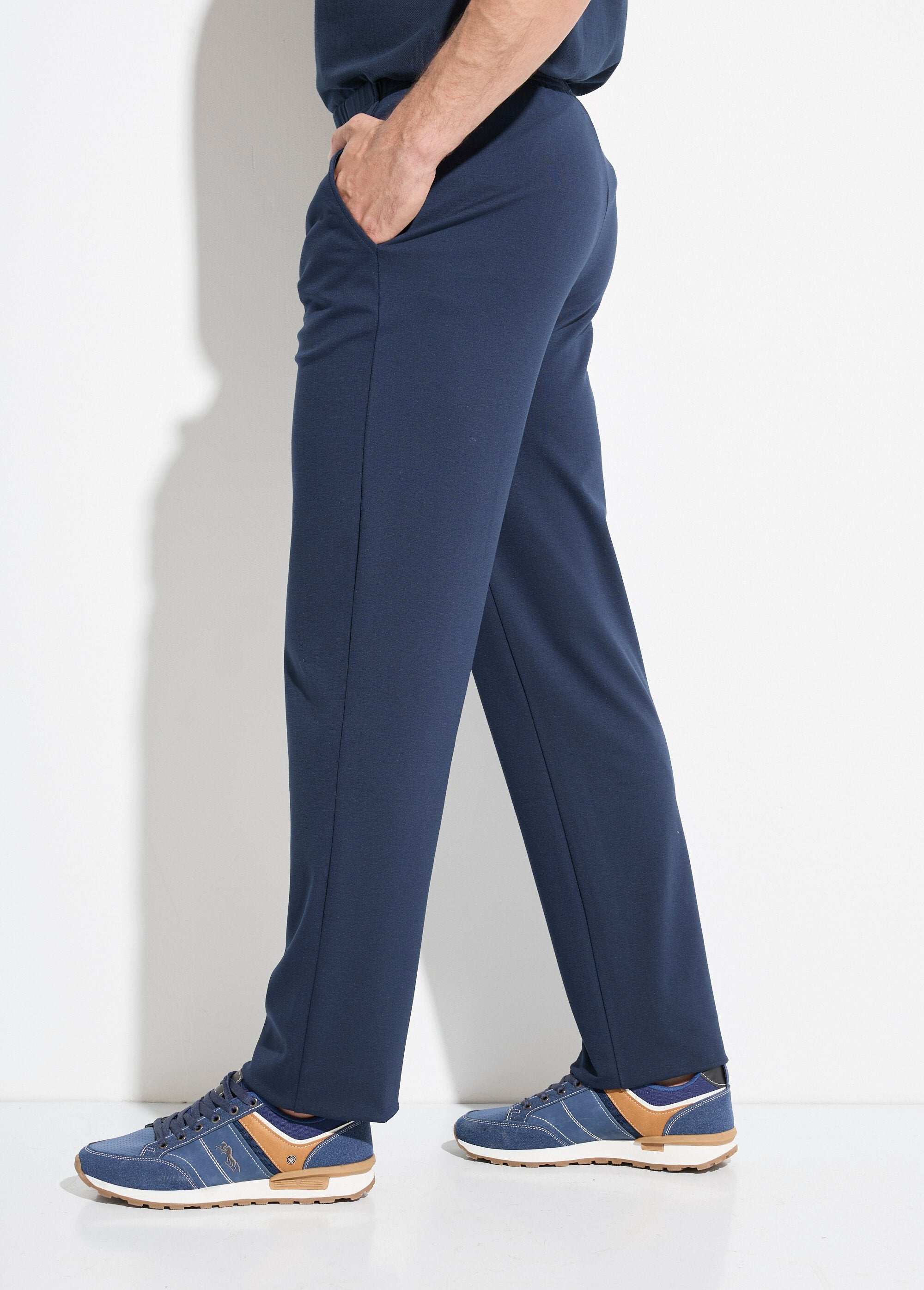 Straight_pants_with_elasticated_waistband_in_stretch_fabric_Marine_DR1_slim