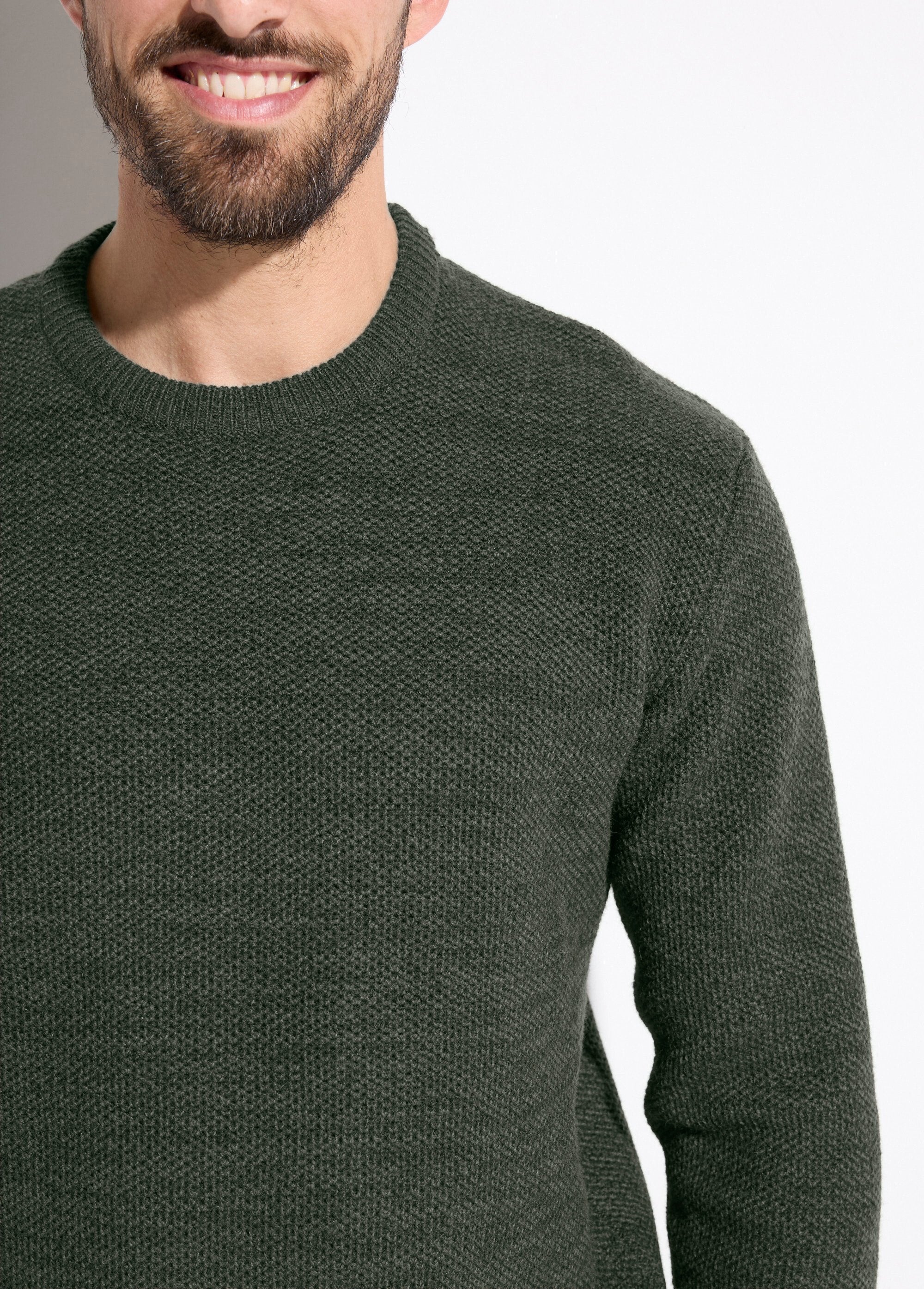 Long-sleeved_wool_marl_knit_round_neck_sweater_Green_DE1_slim