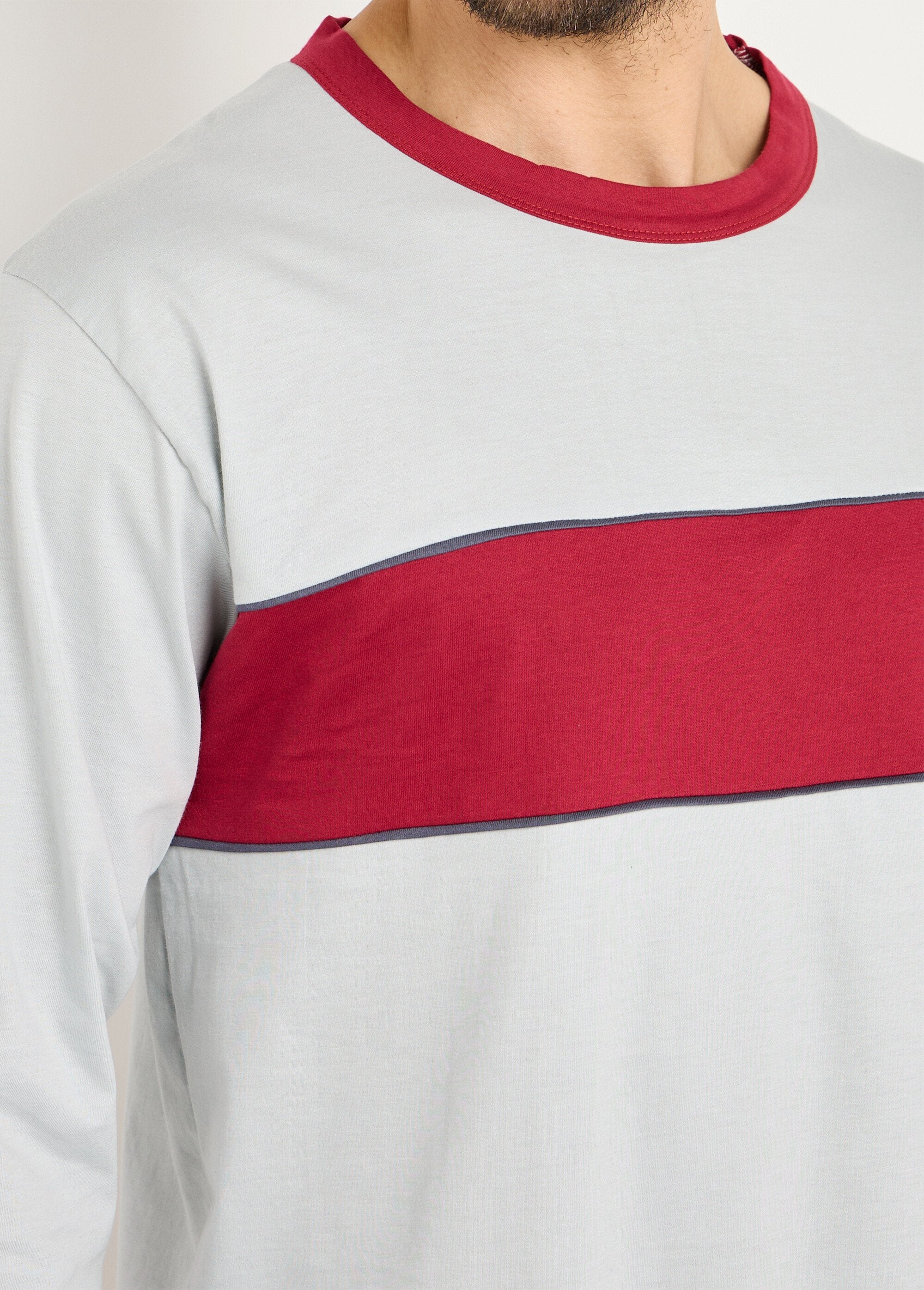 Two-tone_cotton_pajamas_Bordeaux_DE1_slim