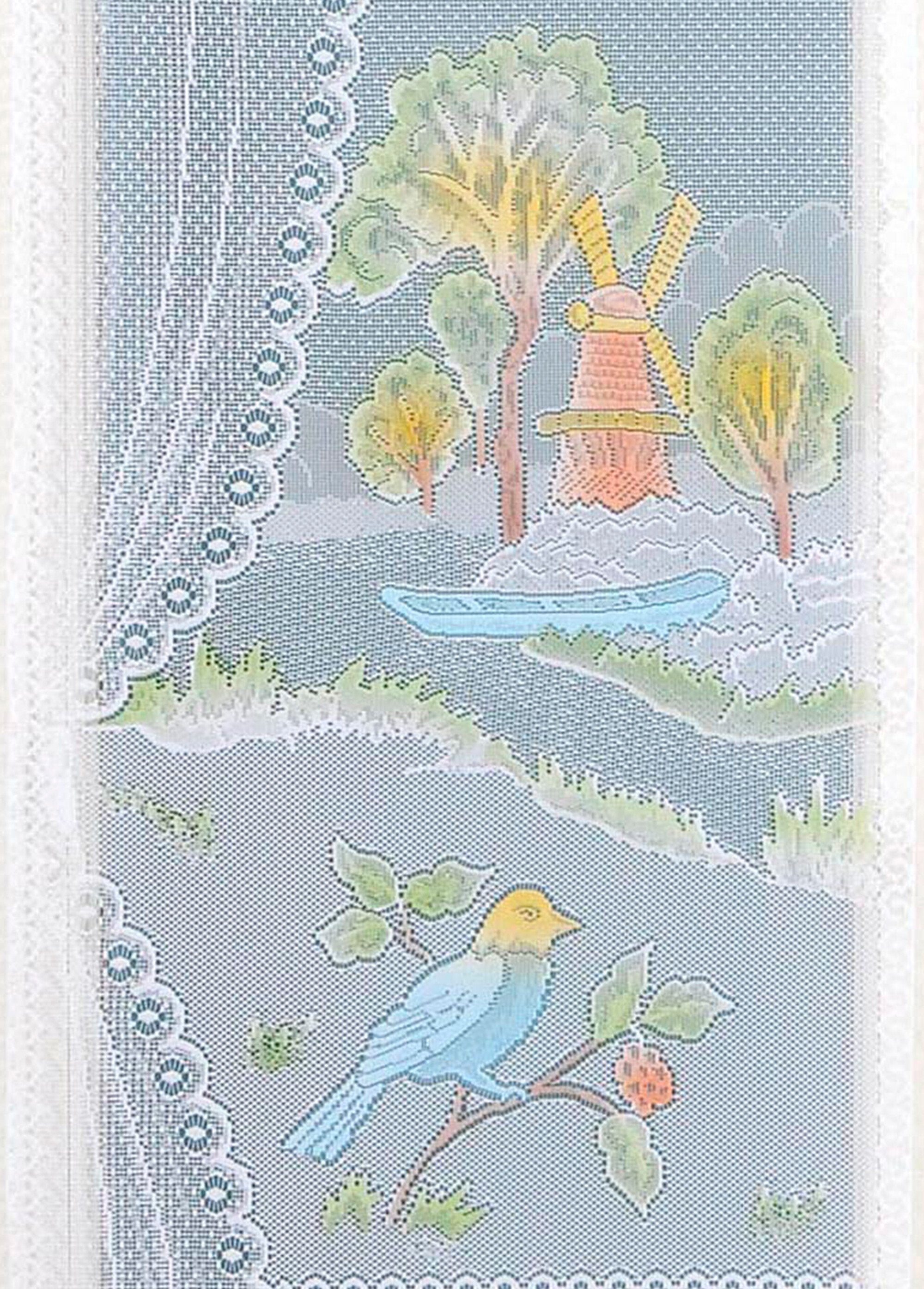 Ready-to-install_lace-effect_straight_glazing_-_the_pair_Hand_painted_DE1_slim