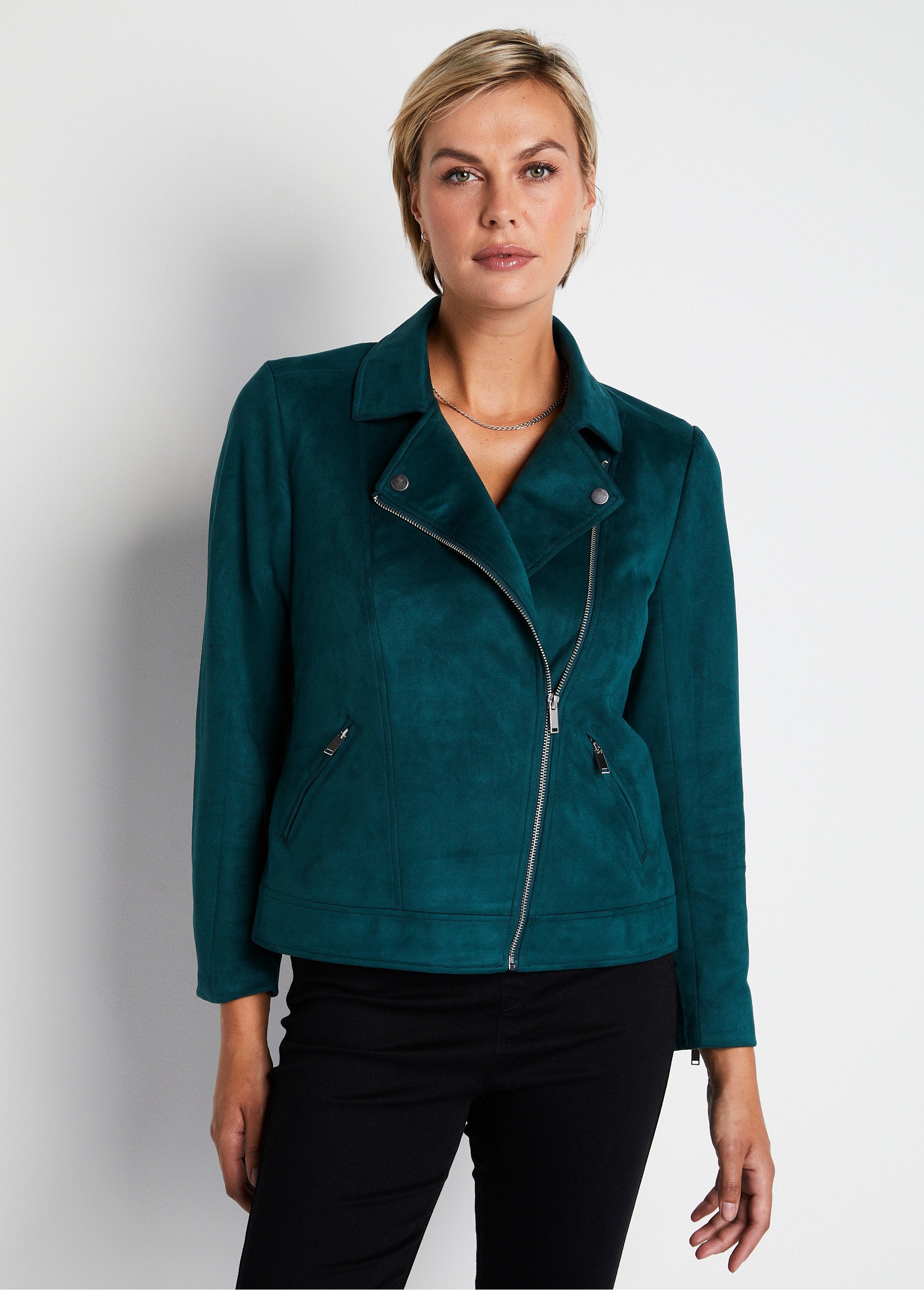 Short_zipped_jacket_in_suede_fabric_Green_FA1_slim