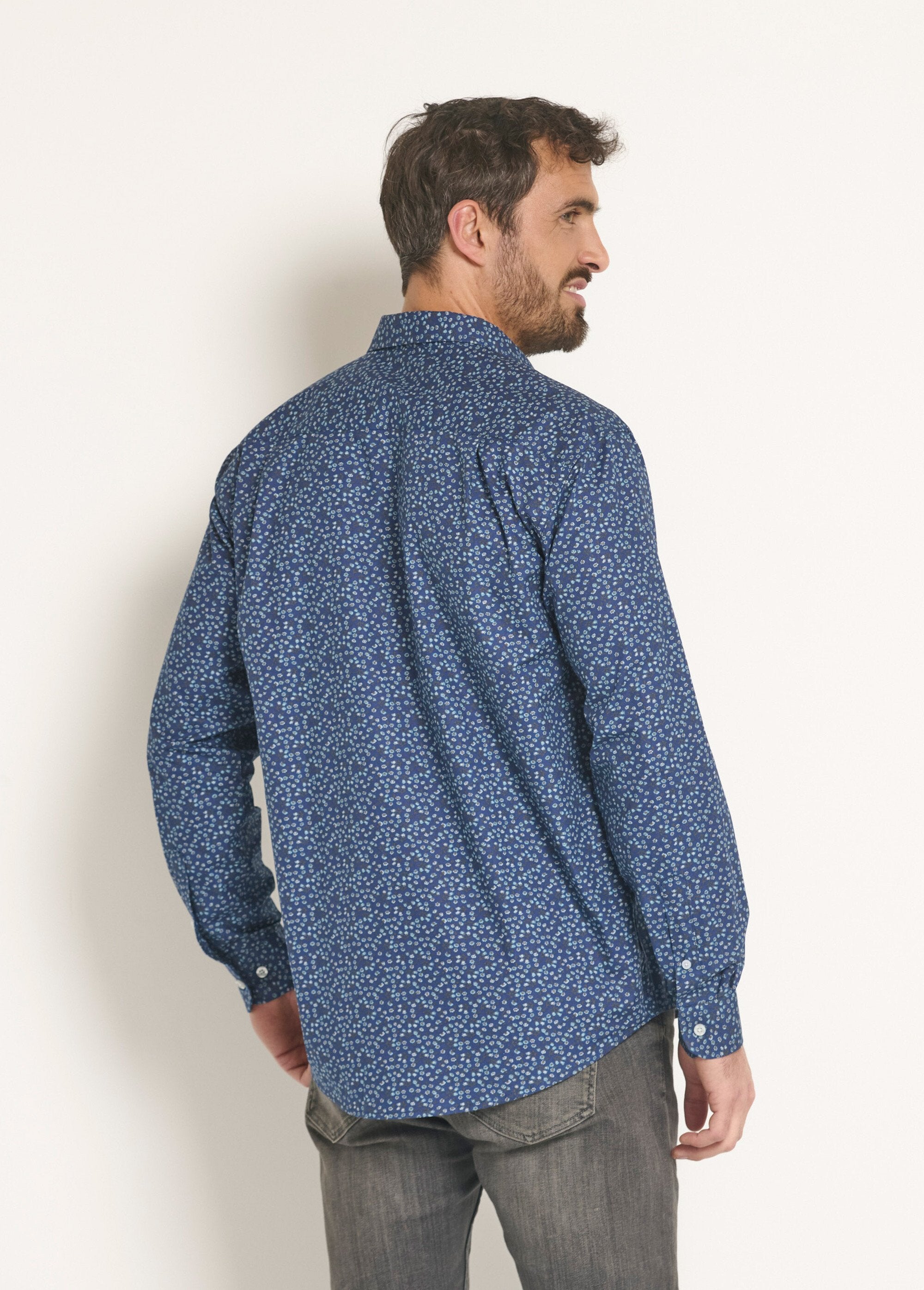 Fancy_printed_cotton_shirt_Marine_DO1_slim