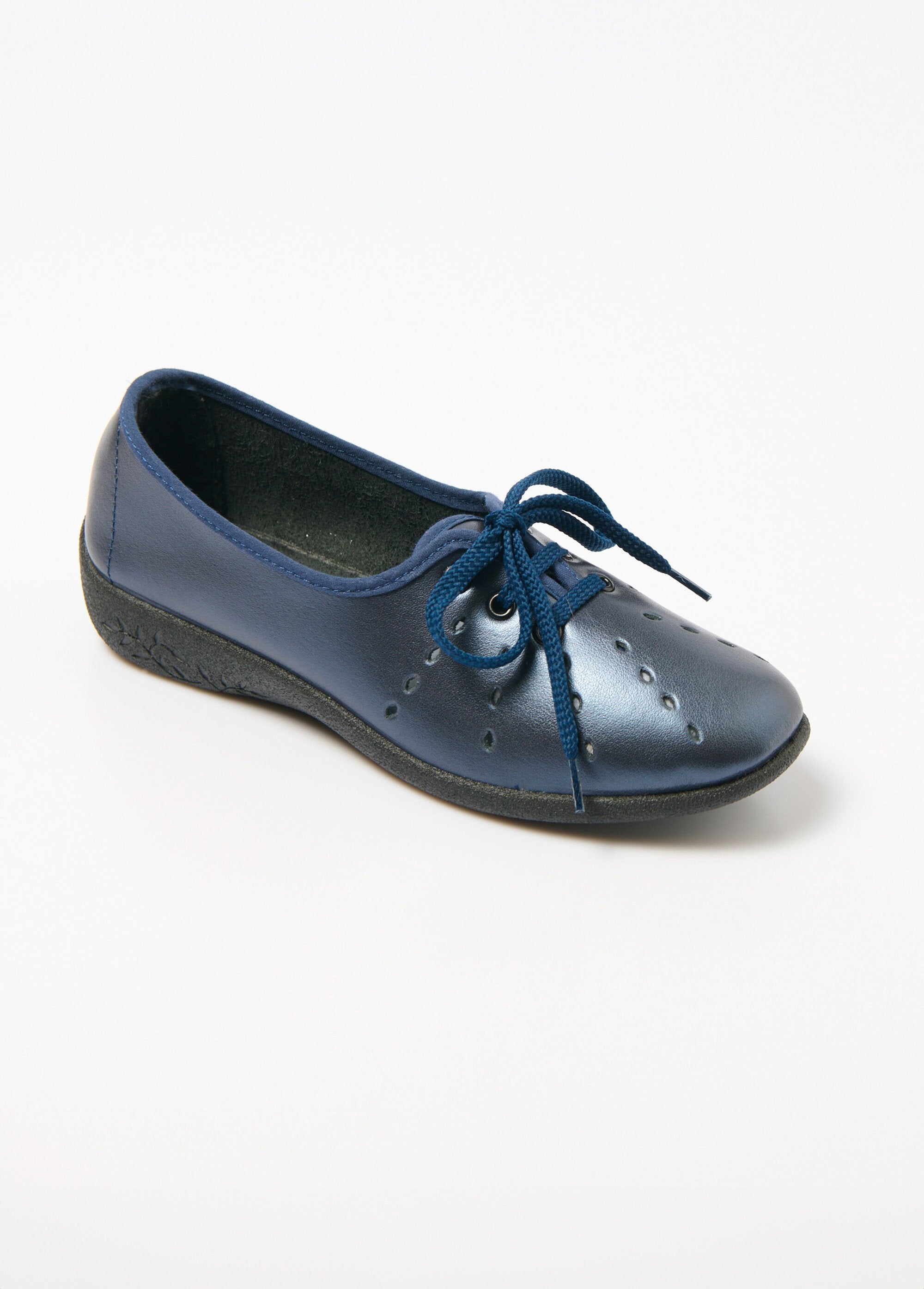 Leather_lace-up_wedge_derbies,_comfort_width_Navy_mother-of-pearl_FA1_slim