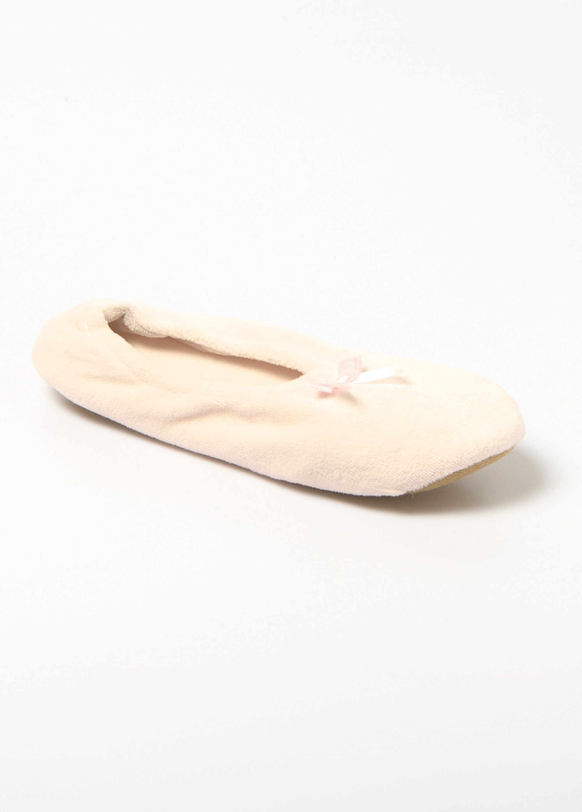 Chaussons_ballerines_velours_élastiqués_Rose_clair_FA1_slim