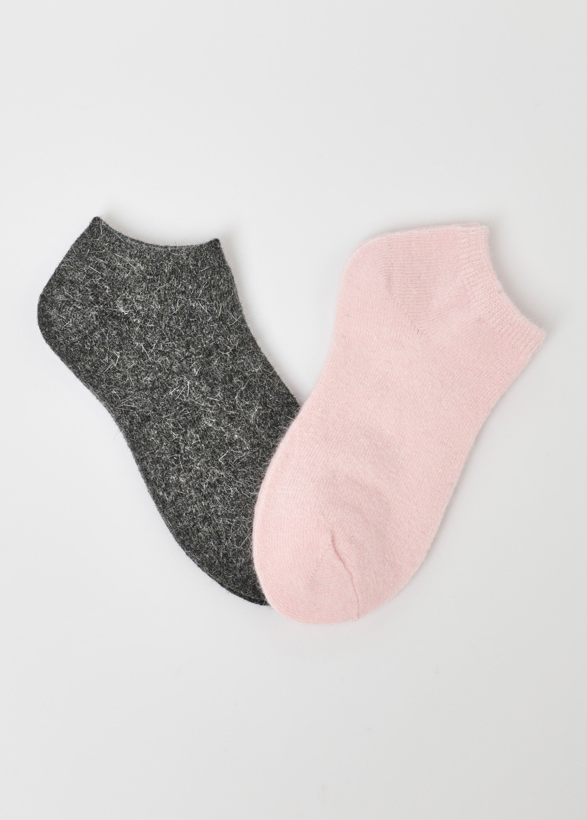 Lot_de_2_Socquettes_basses_avec_laine,_chaudes_Rose_FA1_slim