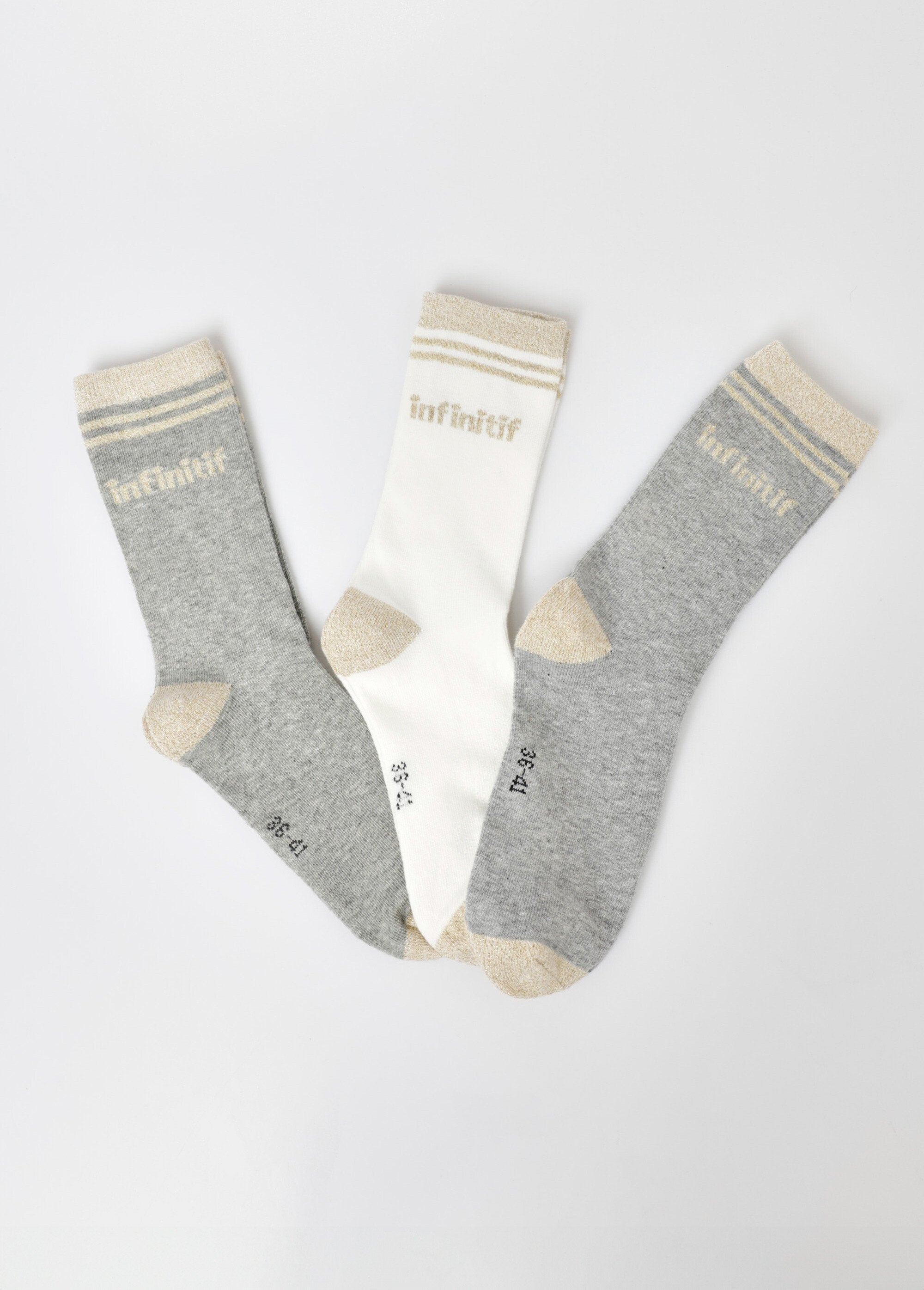 Lot_de_3_Chaussettes_logo,_métallisé_Assortis_gris_FA1_slim