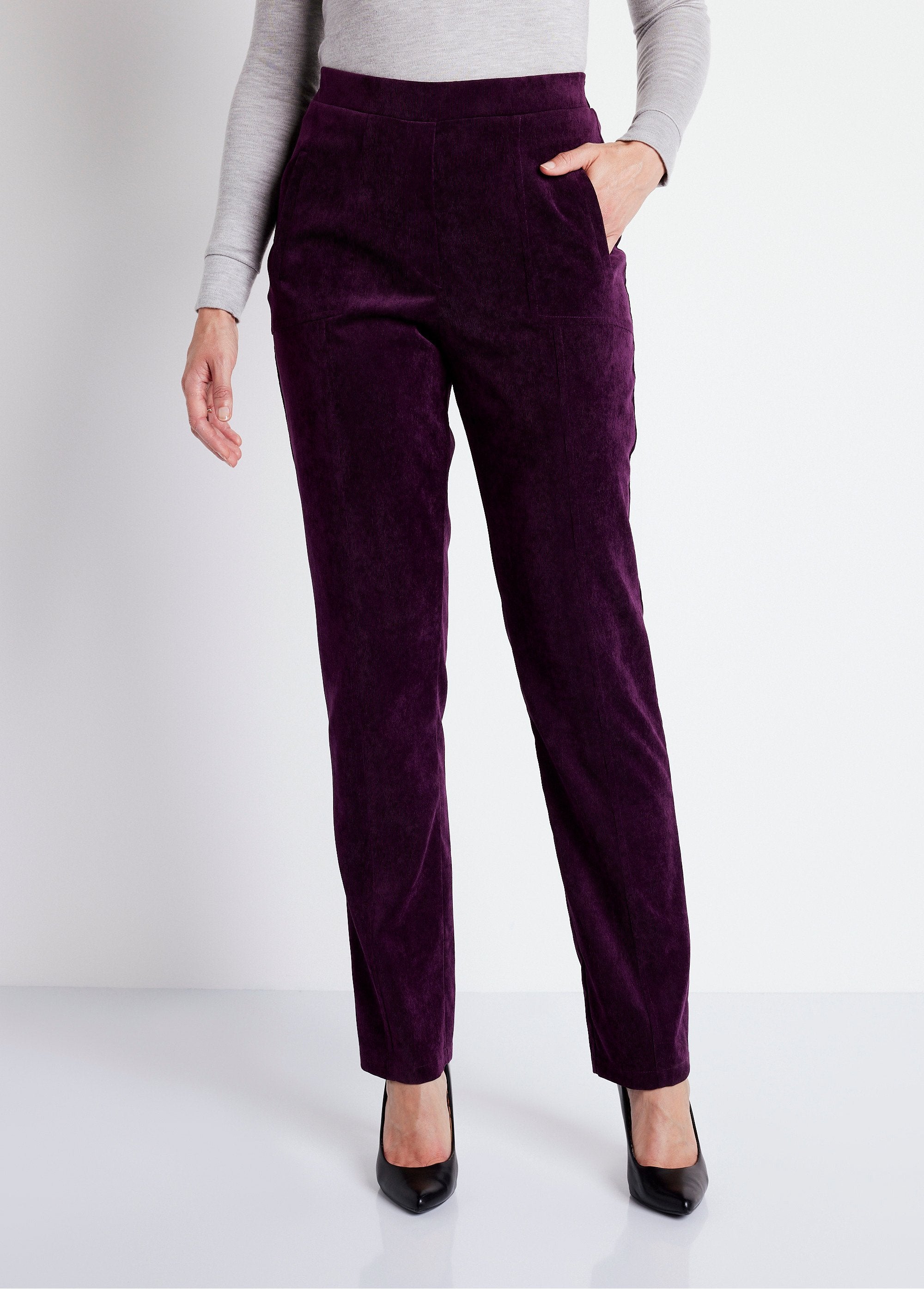 Straight_pants_with_elasticated_waist_and_milleraies_velvet_Plum_FA2_slim