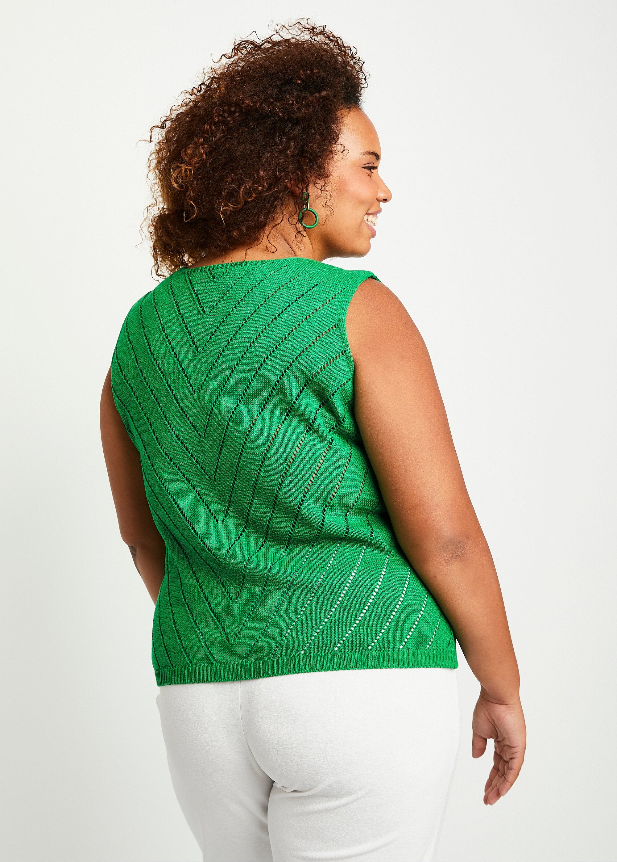 Fine_openwork_cotton_tank_top_sweater_Green_DO1_curvy