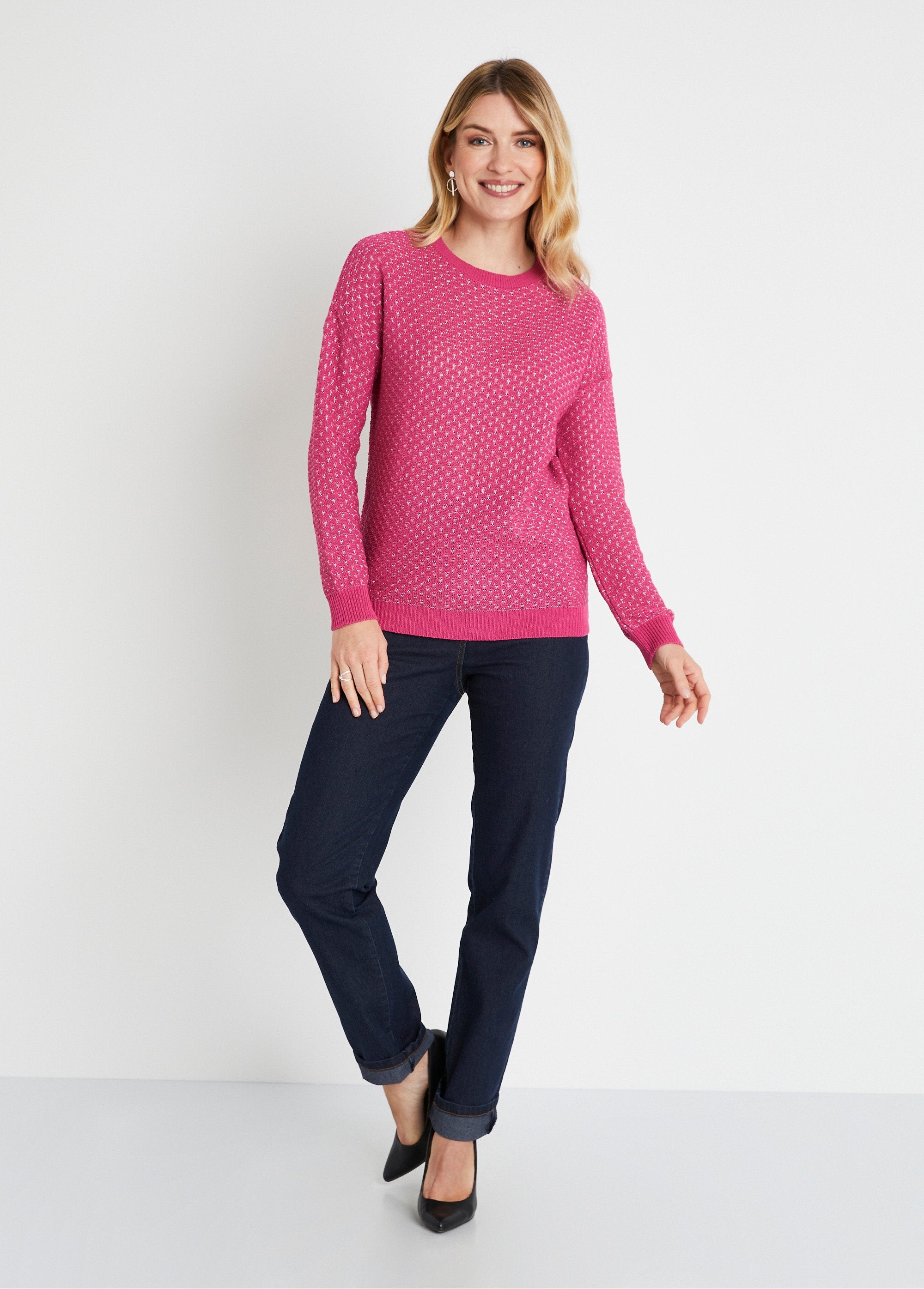 Soft_shiny_cotton_blend_sweater_with_round_neck_Fuchsia_SF1_slim