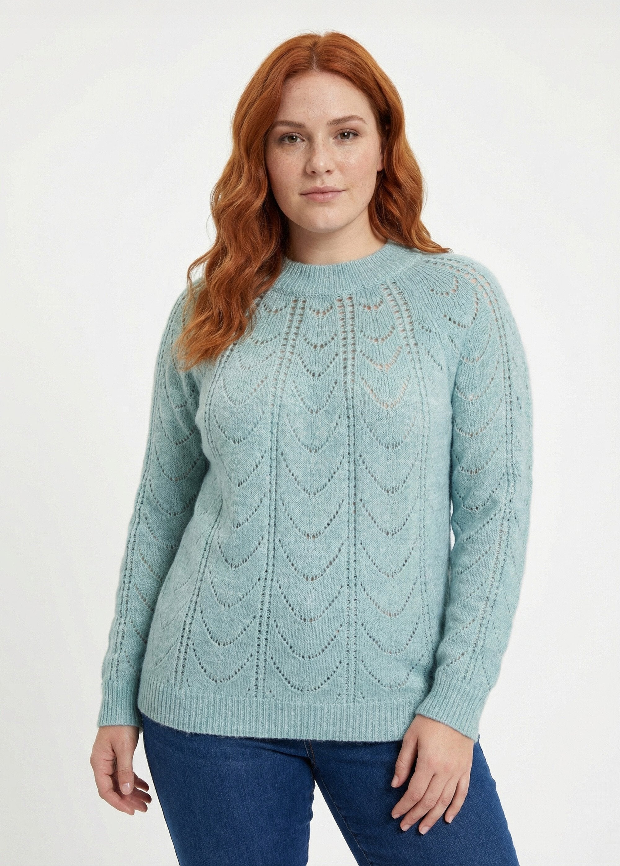 Round_neck_openwork_heathered_knit_sweater_Aqua_FA1_curvy