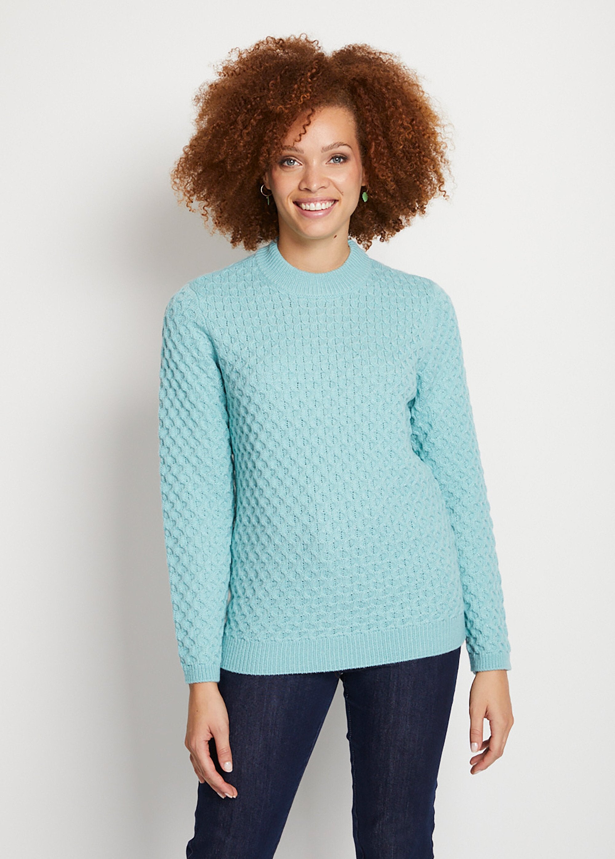 Short_warm_sweater_with_thick_knit_stand-up_collar_Green_FA1_slim