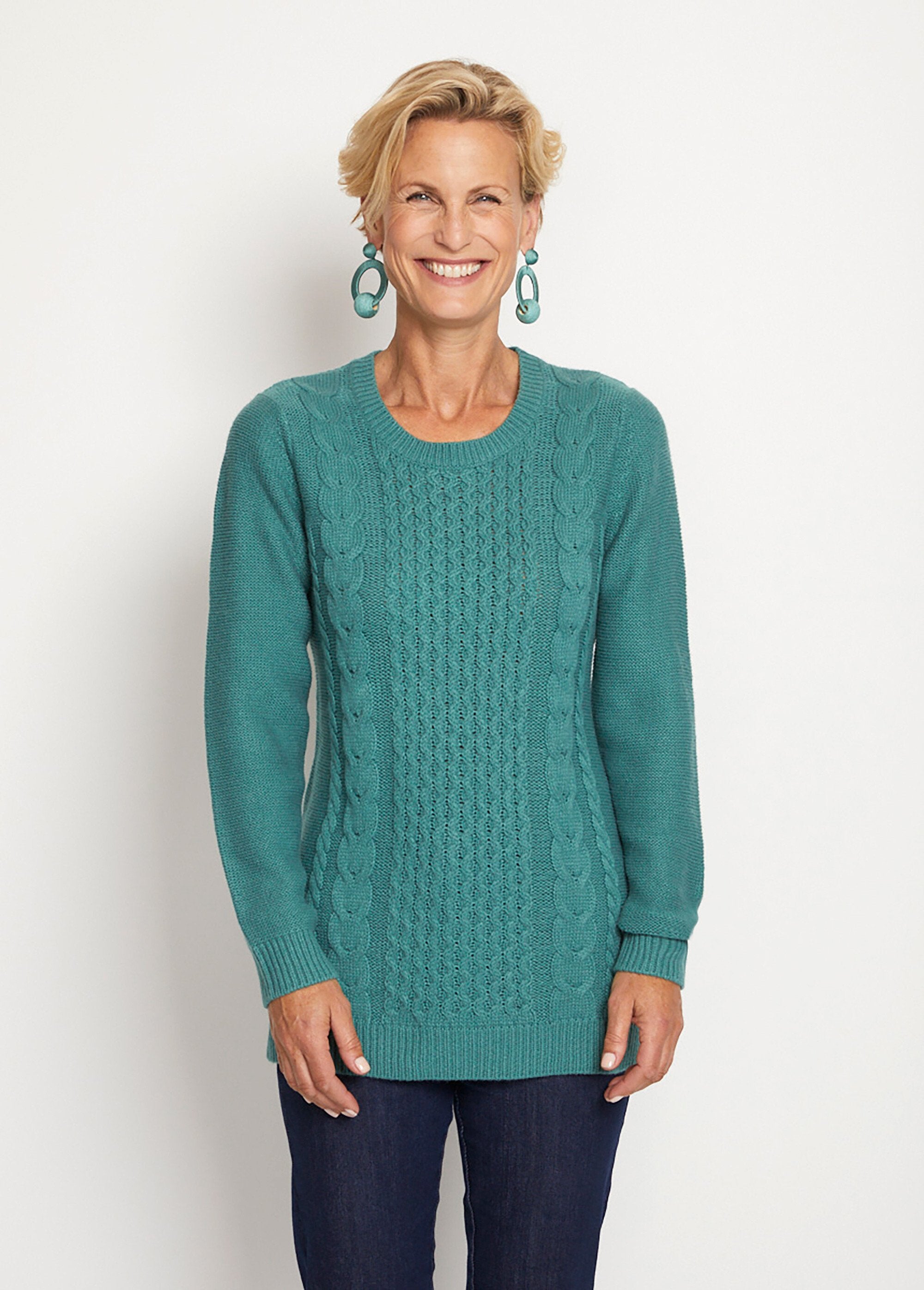 Reverse_and_cable_jersey_tunic_sweater_Emerald_FA1_slim