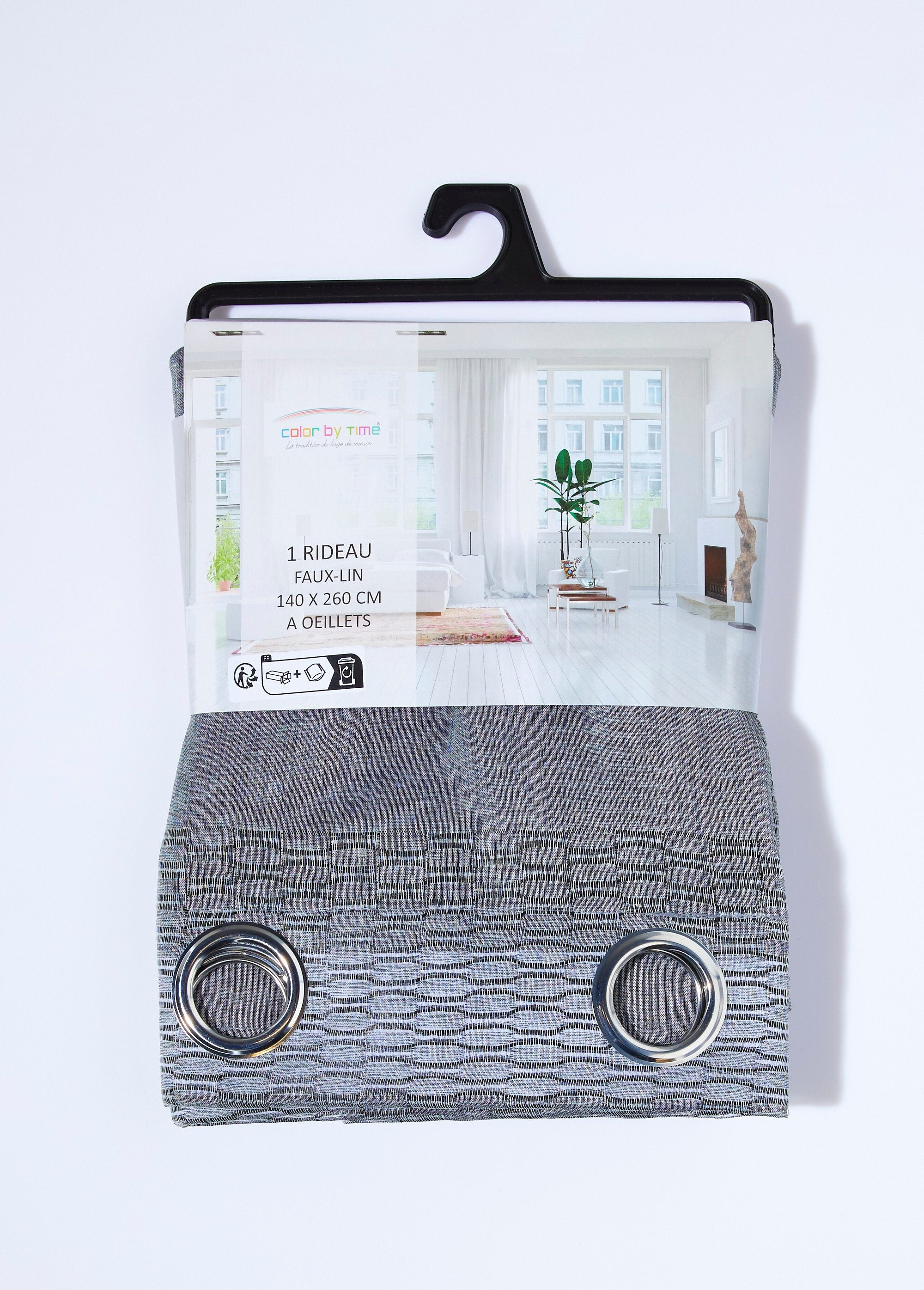 One-panel_eyelet_curtain,_mottled_with_openwork_Gray_DE2_slim