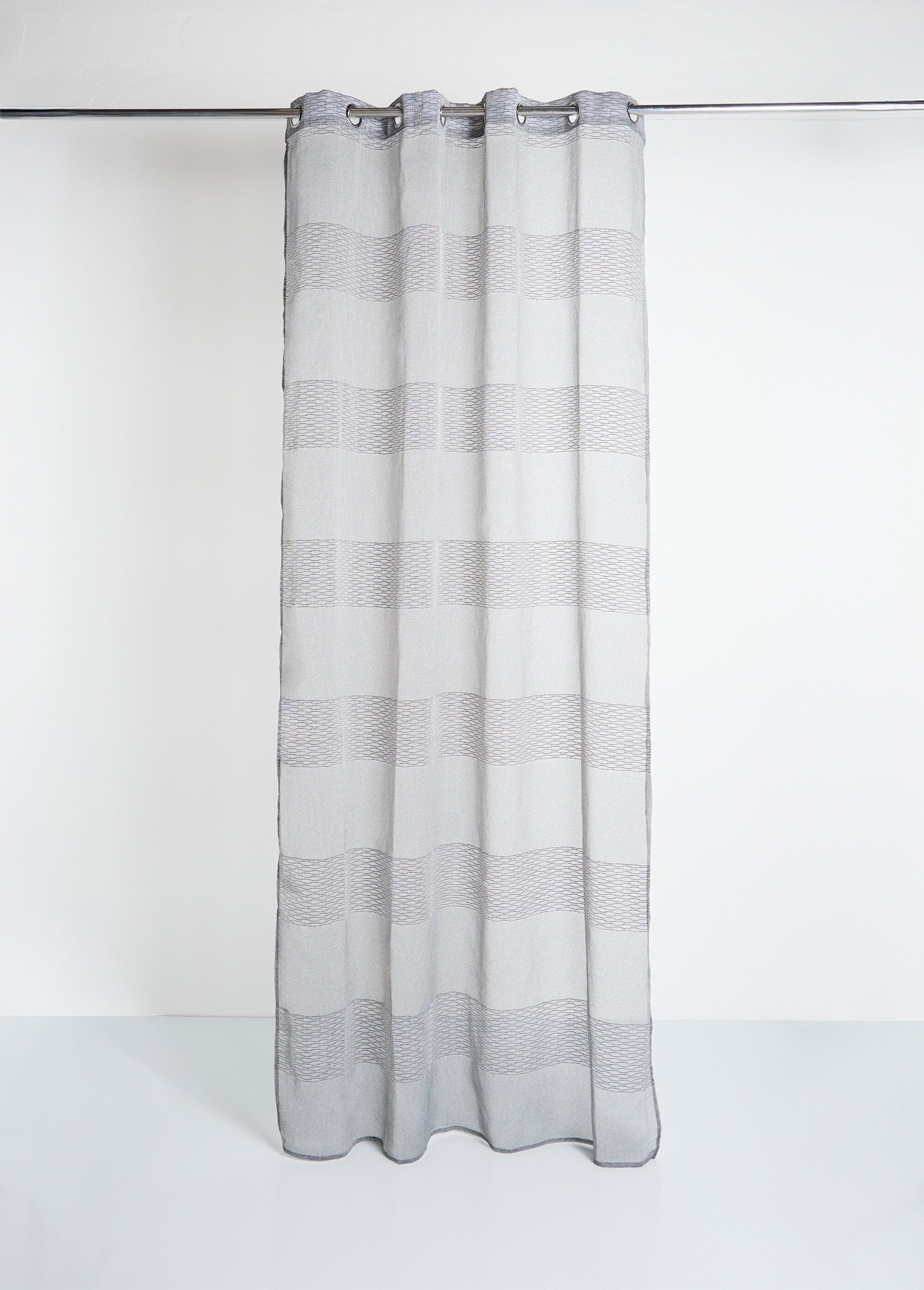 One-panel_eyelet_curtain,_mottled_with_openwork_Gray_FA1_slim