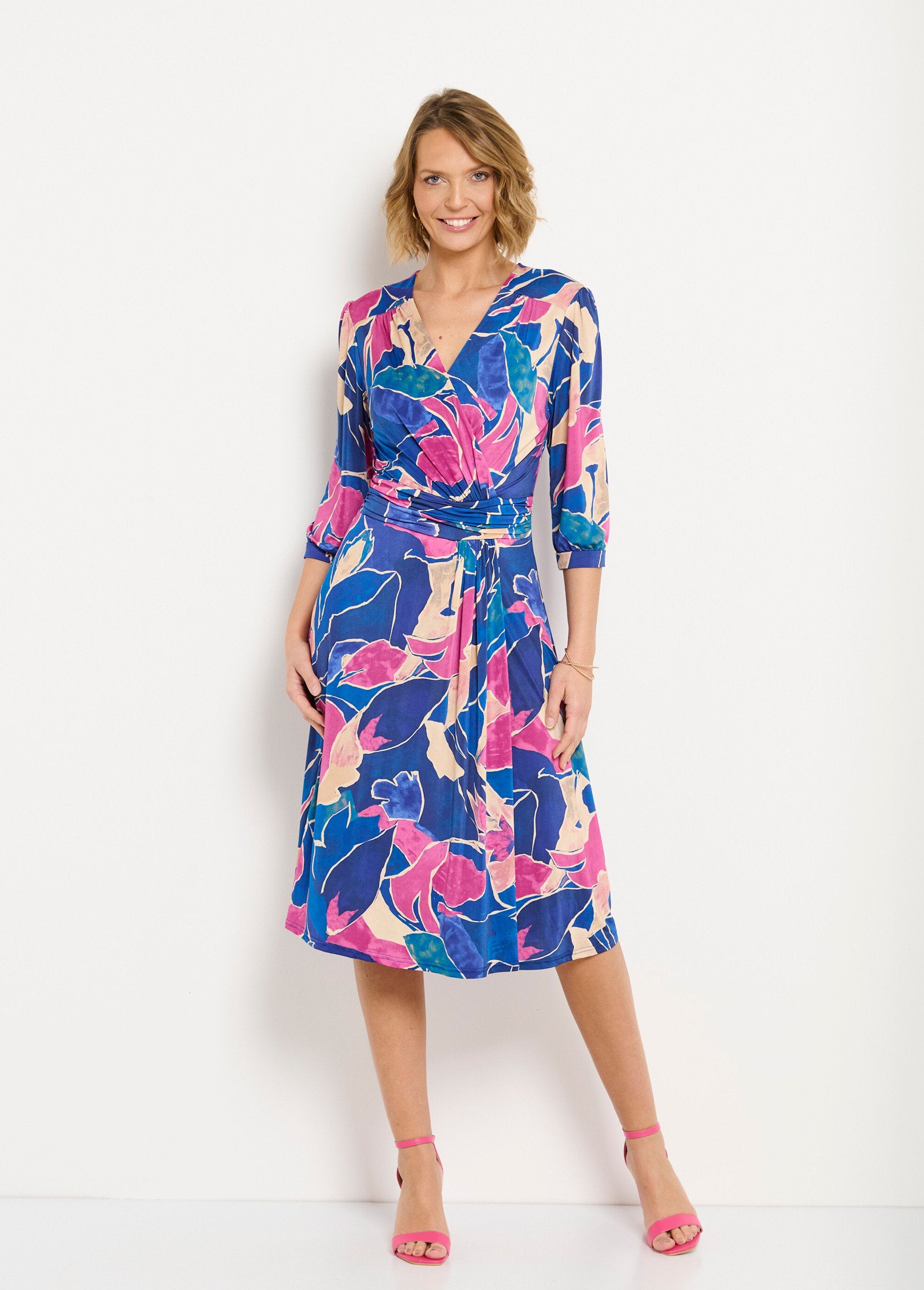 Short_floral_print_flared_wrap_dress_Blue_and_pink_FA1_slim