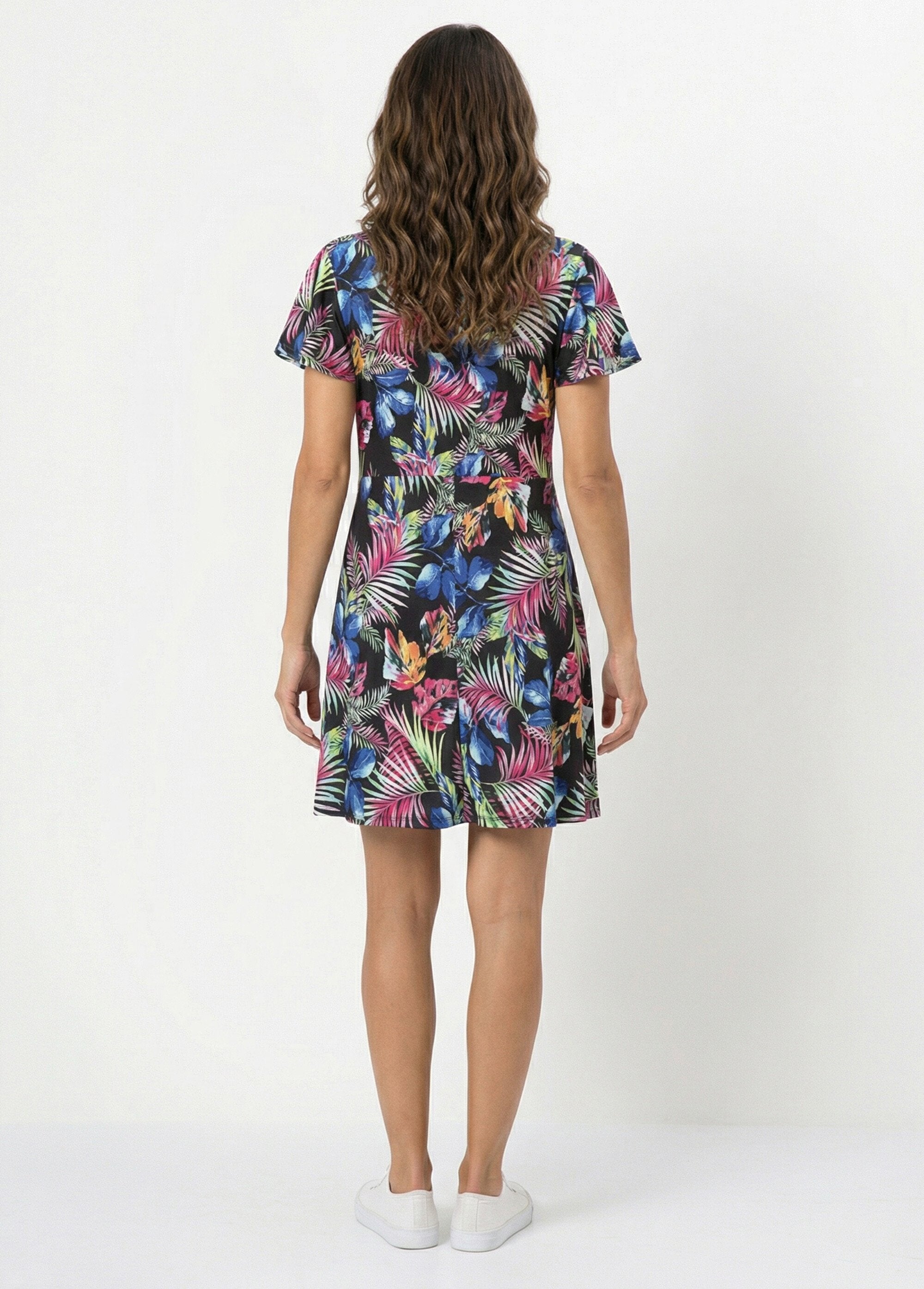Short_leaf_print_flared_dress_Blue_Imp_DO1_slim