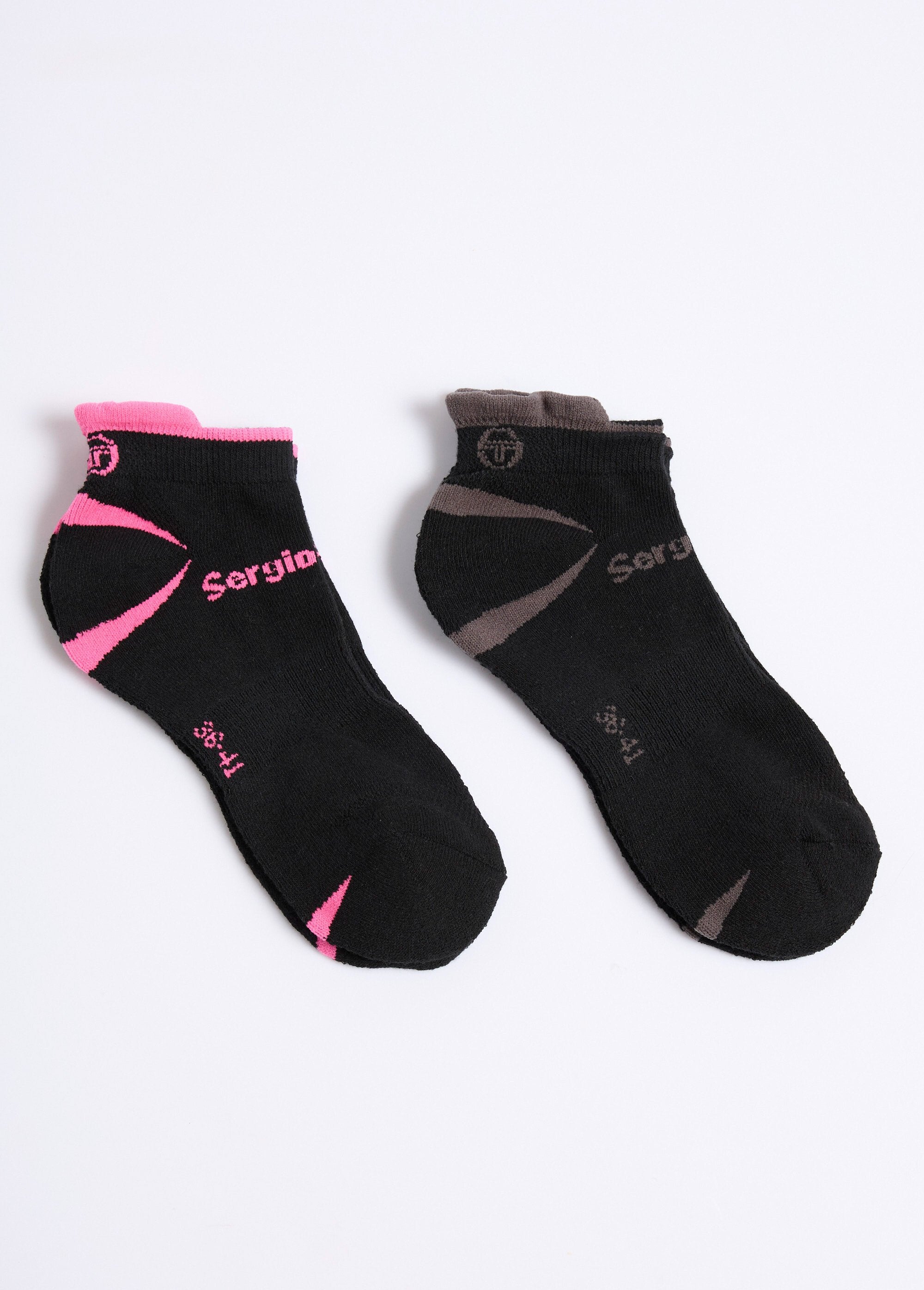 Lot_de_2_Socquettes_de_sport,_clair_Noir_DE1_slim