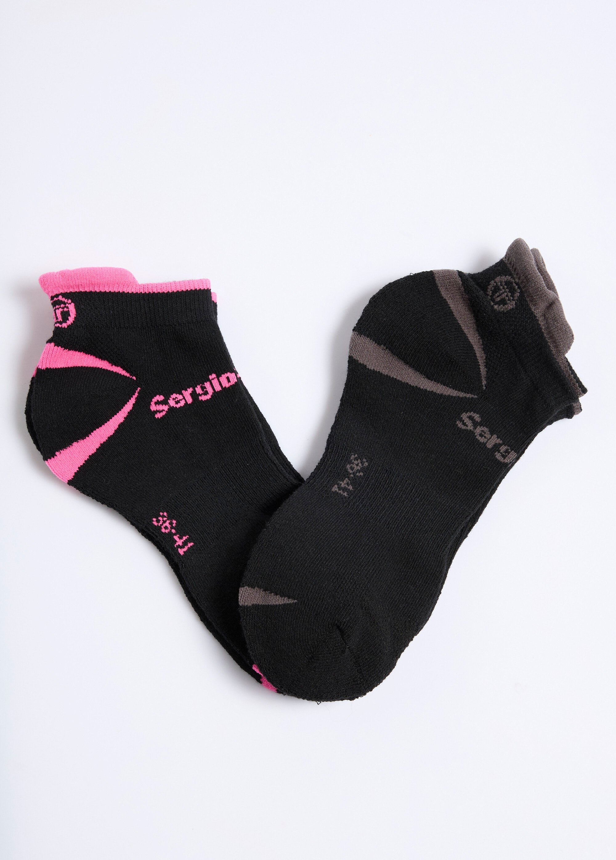 Lot_de_2_Socquettes_de_sport,_clair_Noir_FA1_slim