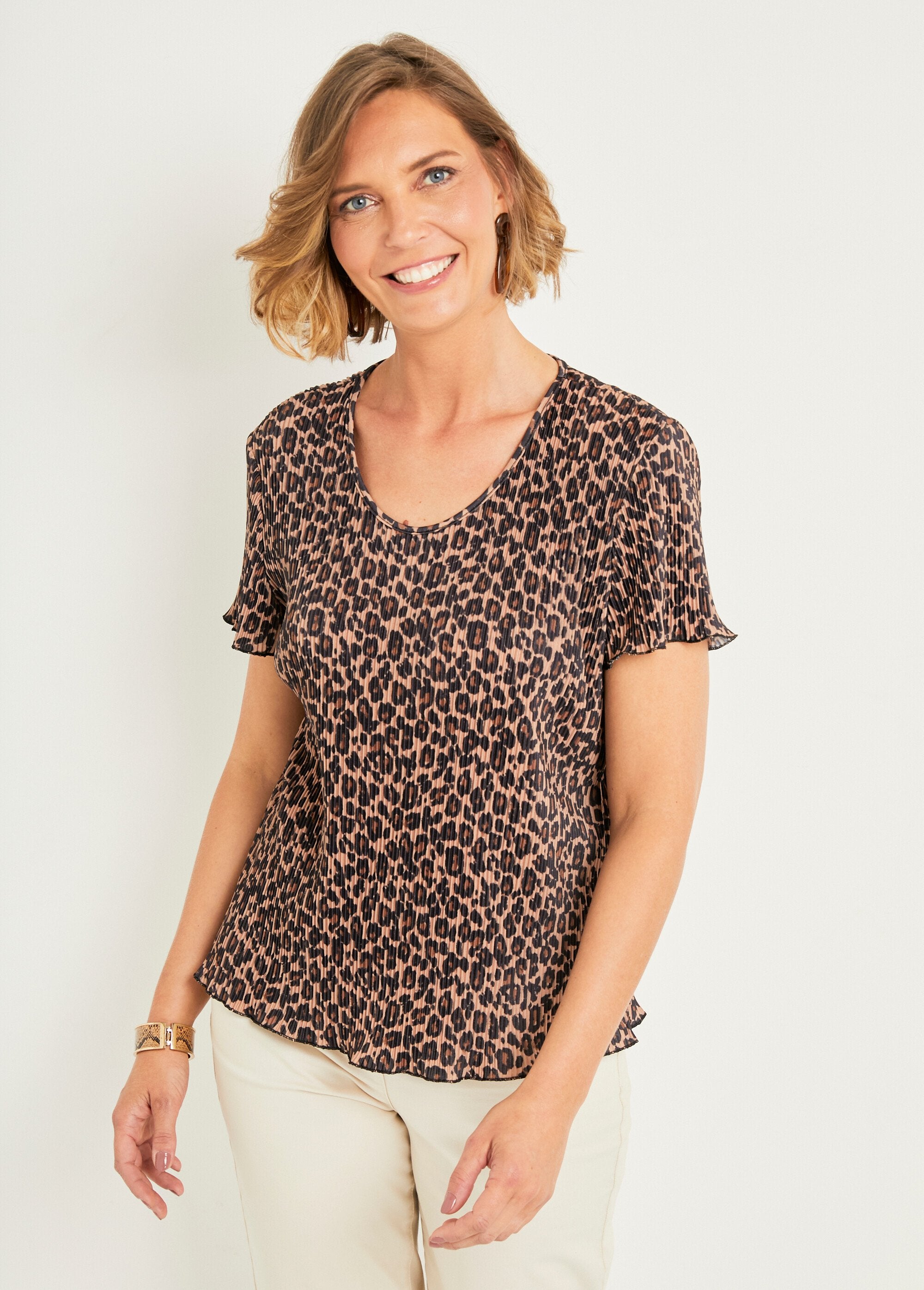 Pleated_round-neck_leopard_print_T-shirt_Leopard_print_FA1_slim