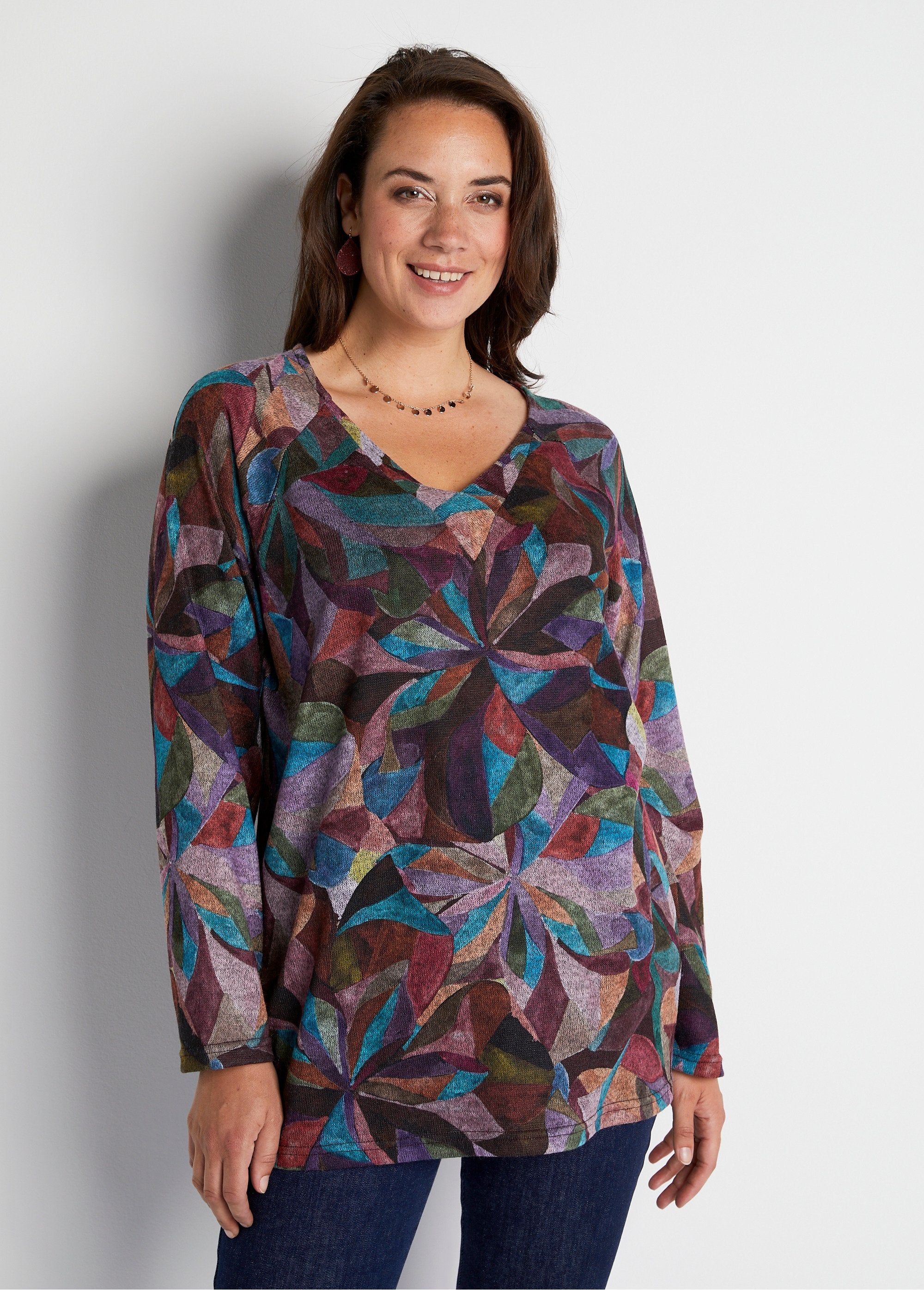 Mid-length_flared_raglan_t-shirt_Multicolor_FA1_curvy