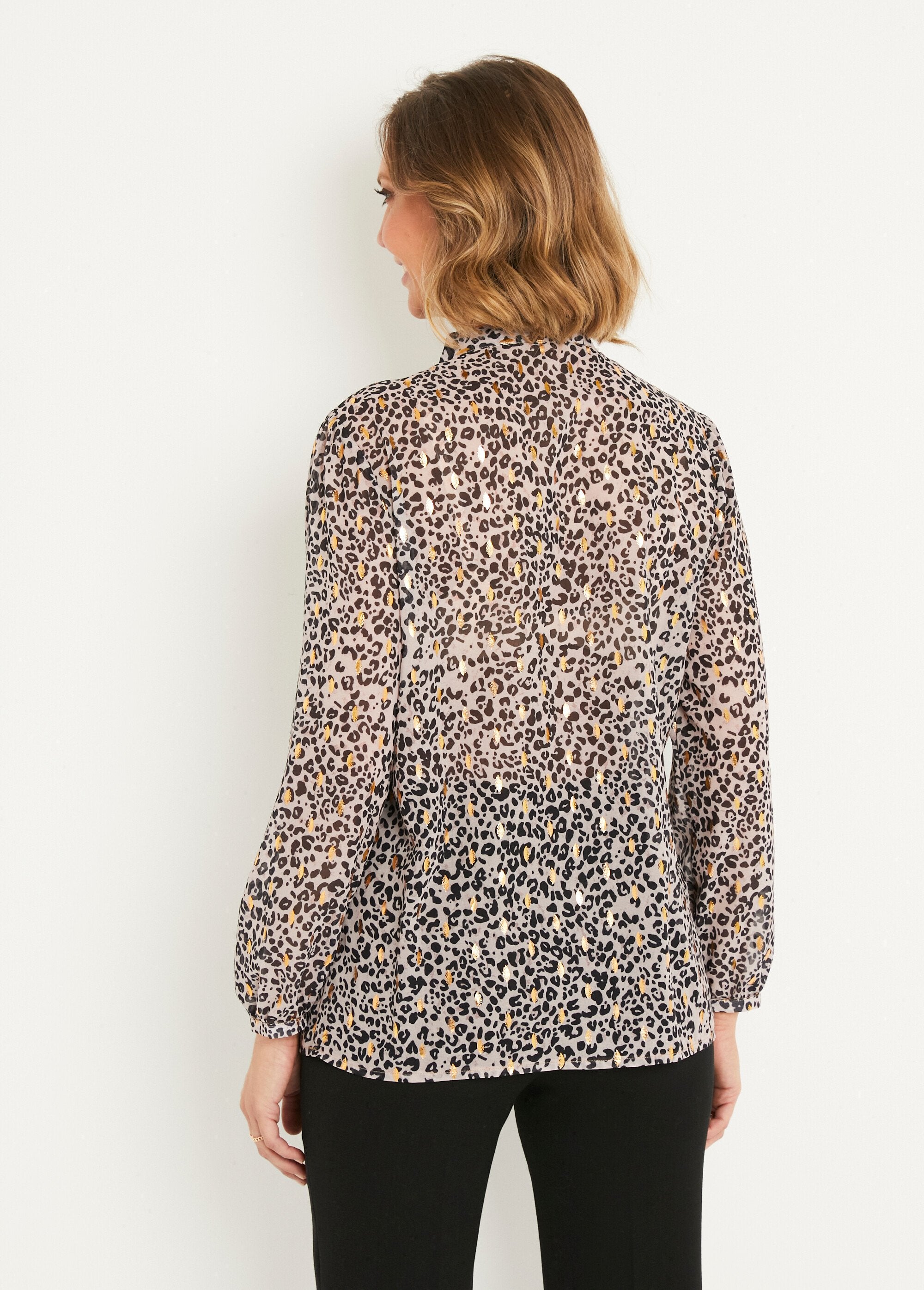 Shiny_leopard_print_voile_flared_tunic_Black_and_beige_DO1_slim