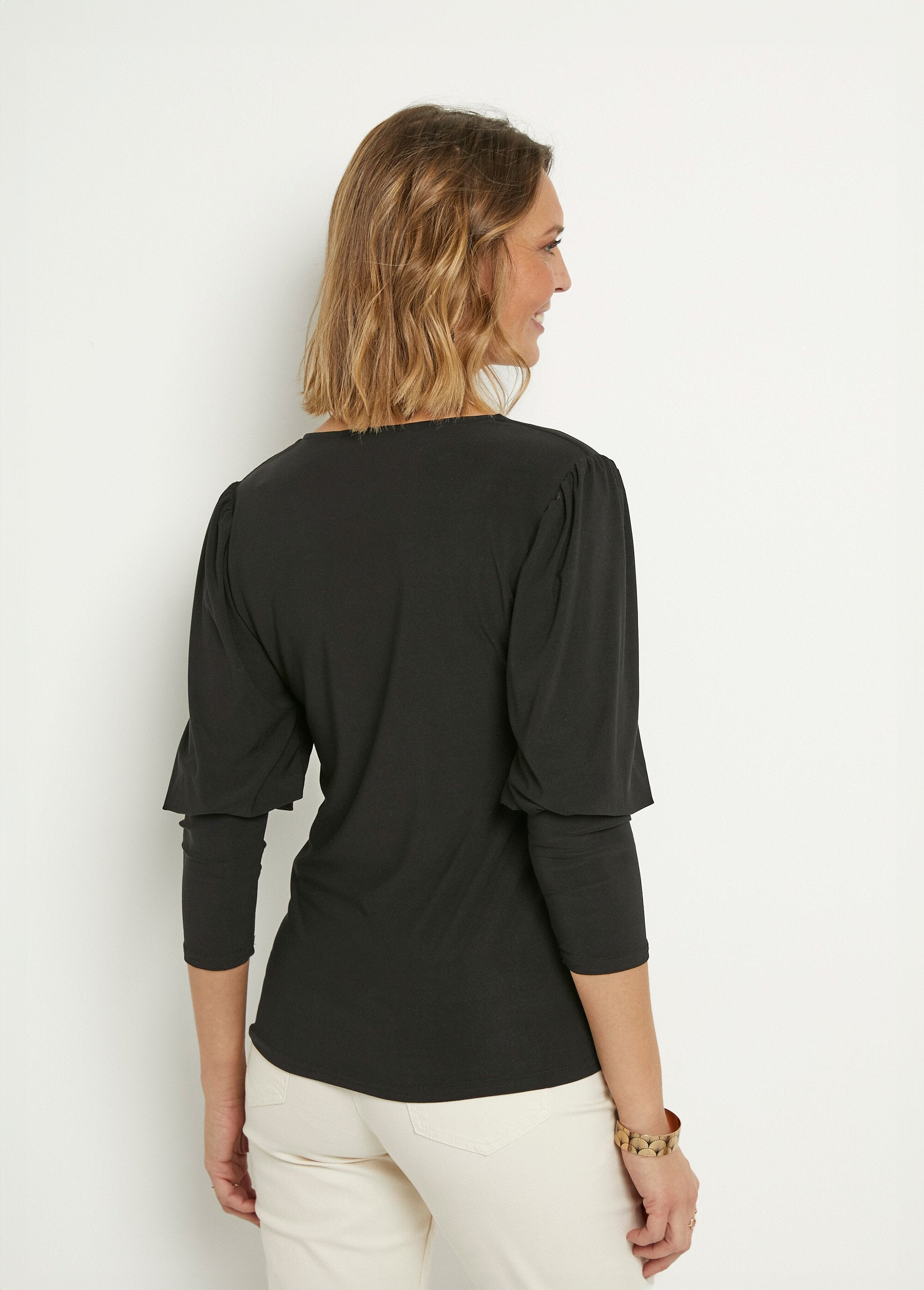 Stretch_tunic_with_square_neckline_and_3/4_sleeves_Black_DO1_slim