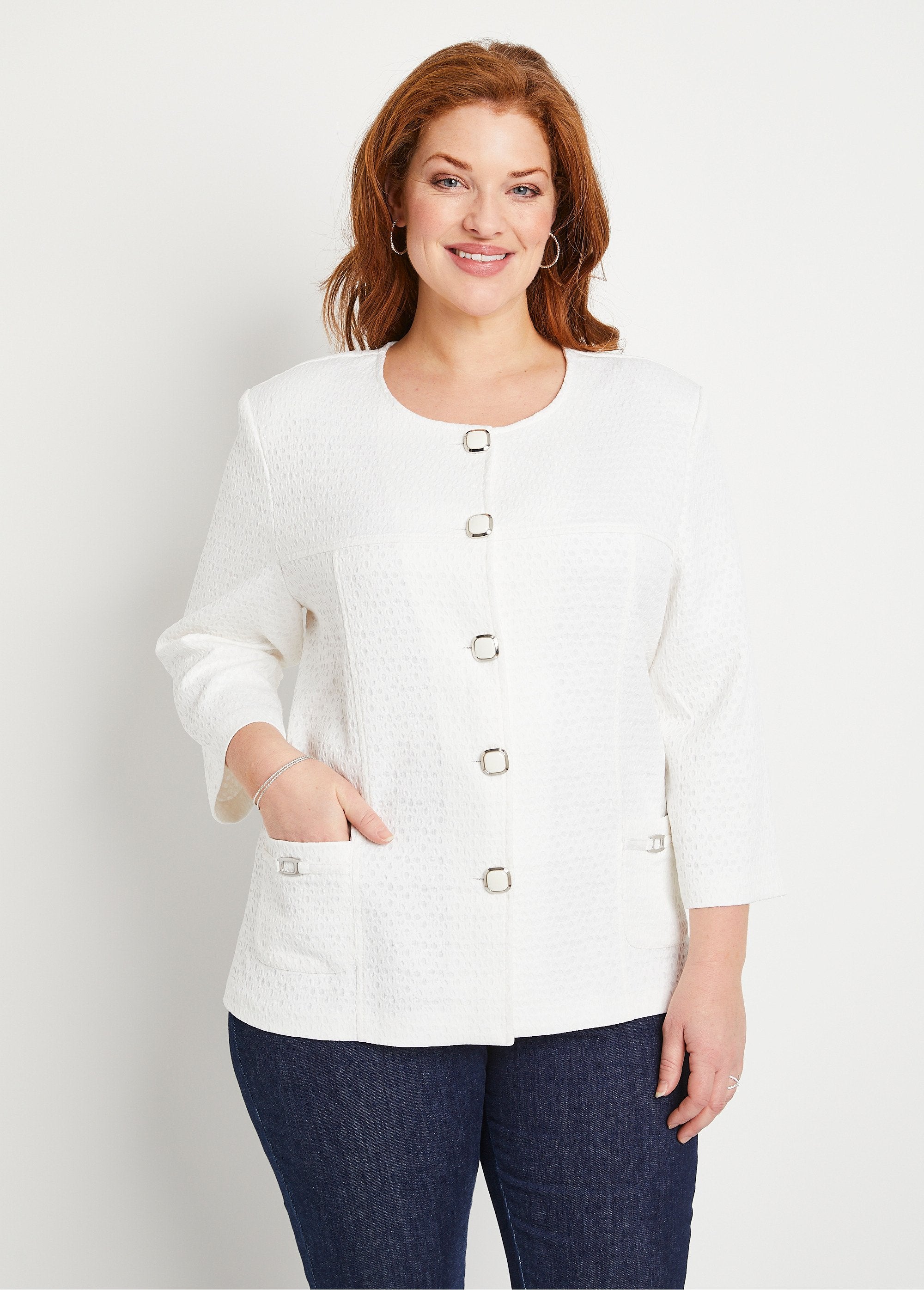 Crew-neck_jacket_with_3/4_sleeves_White_FA1_curvy