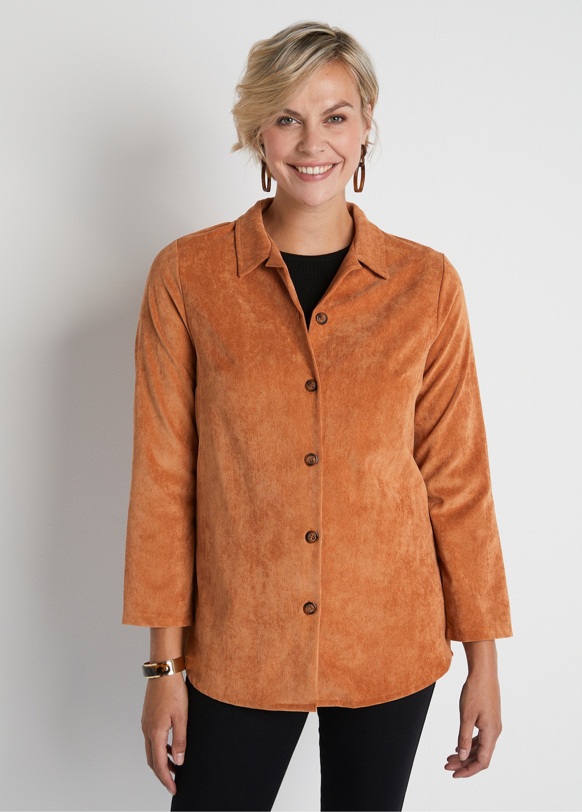 Milleraies_velvet_overshirt_jacket_with_tailored_collar_Caramel_FA2_slim